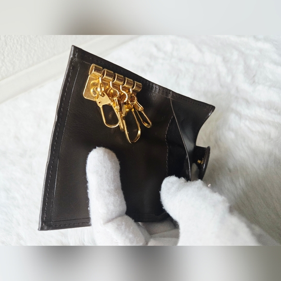 Burberry Tan and Brown Checkered Key Case - Picture 9 of 14